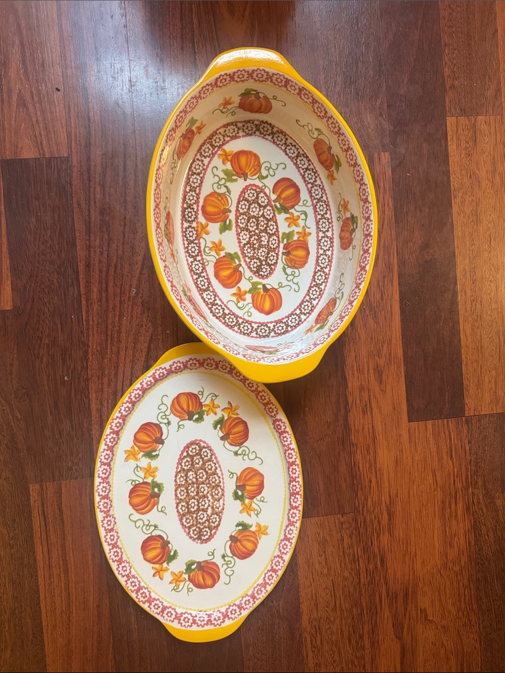 Temp-Tations Harvest Pumpkin 5 pc Casserole Set - Picture 7 of 11
